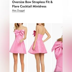 MAC DUGGAL PINK MINI DRESS